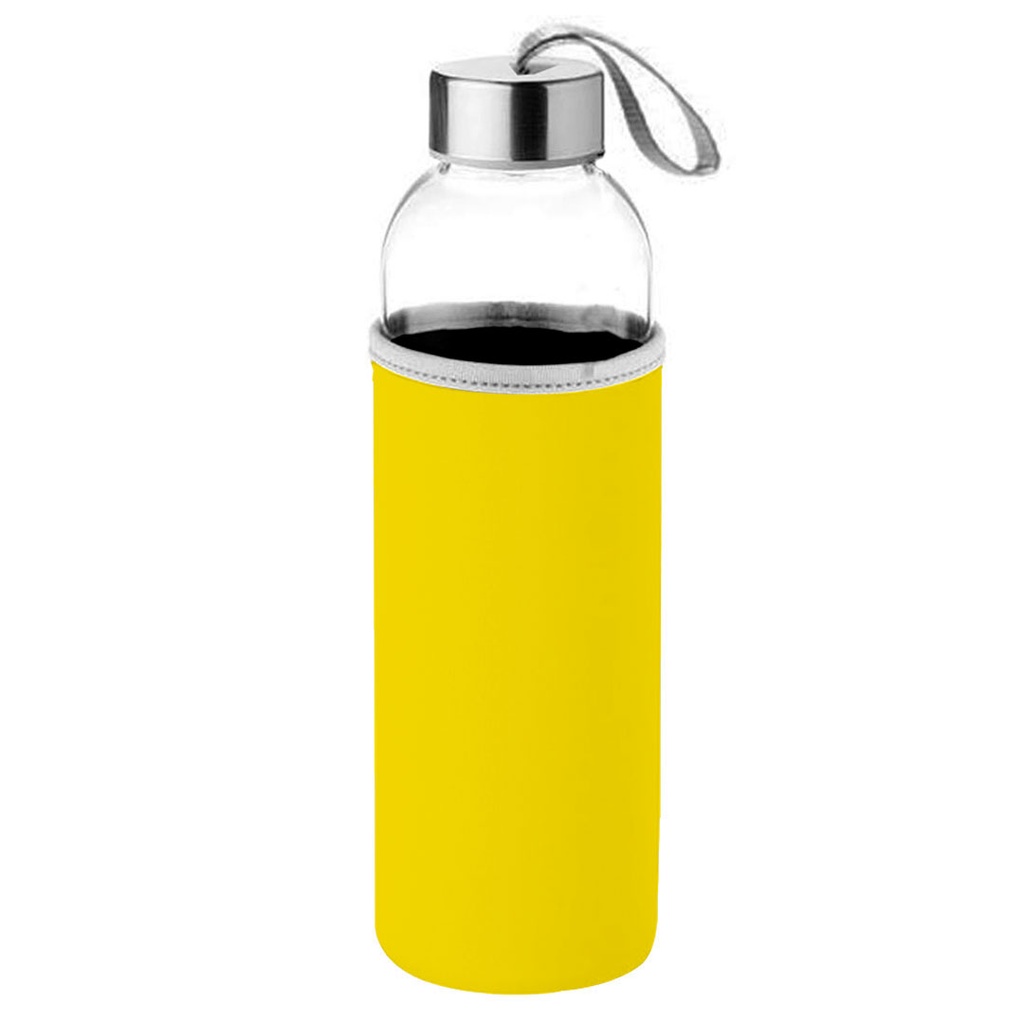 [P258033] pachones, vidrio, amarillo, 500 mililitro, con funda de neopreno