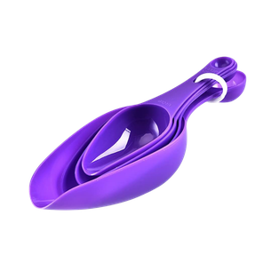 cuchara medidora, plástico, morado,  ,