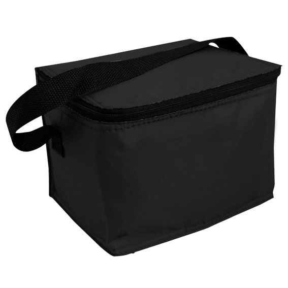 [P251105] lonchera, oxford, negro, 20*15*15 centimetros, con interior aluminizado