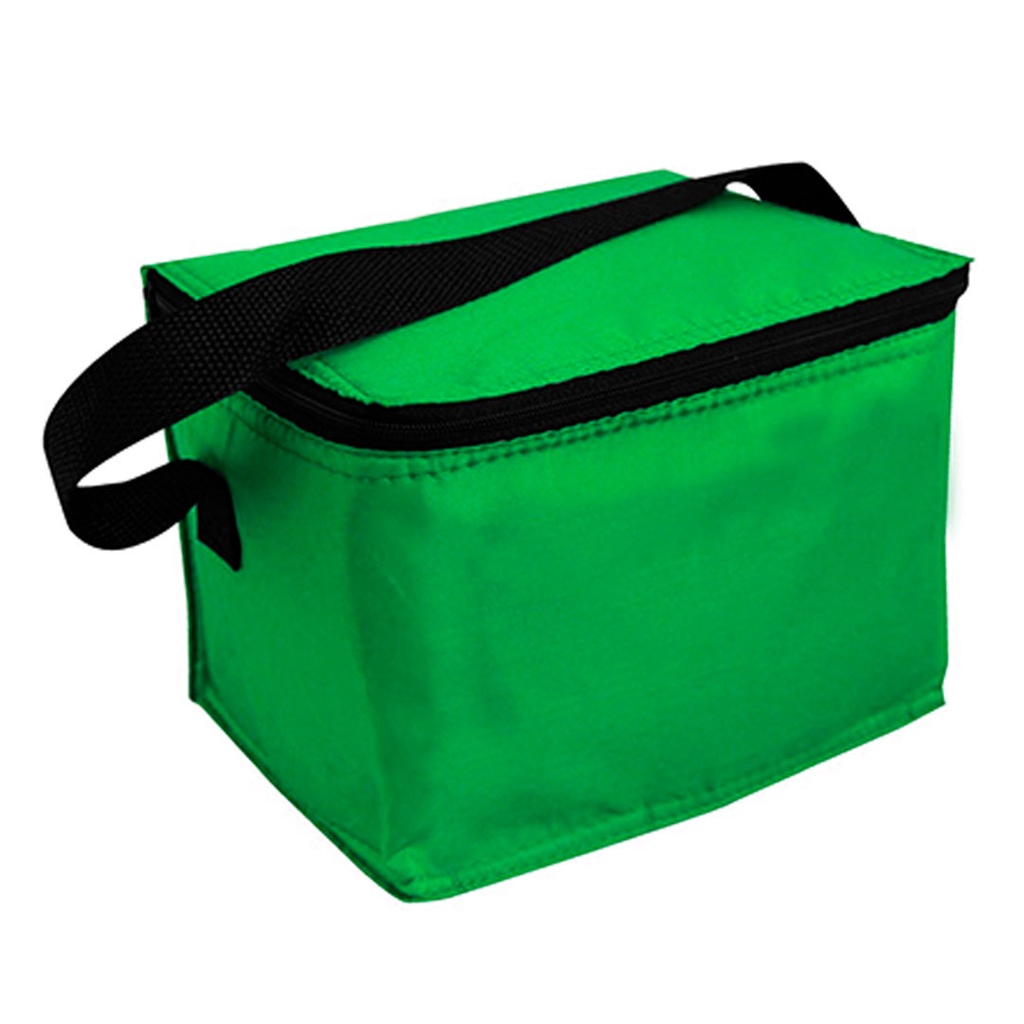[P251207] lonchera, oxford, verde, 20*15*15 centimetros, con interior aluminizado