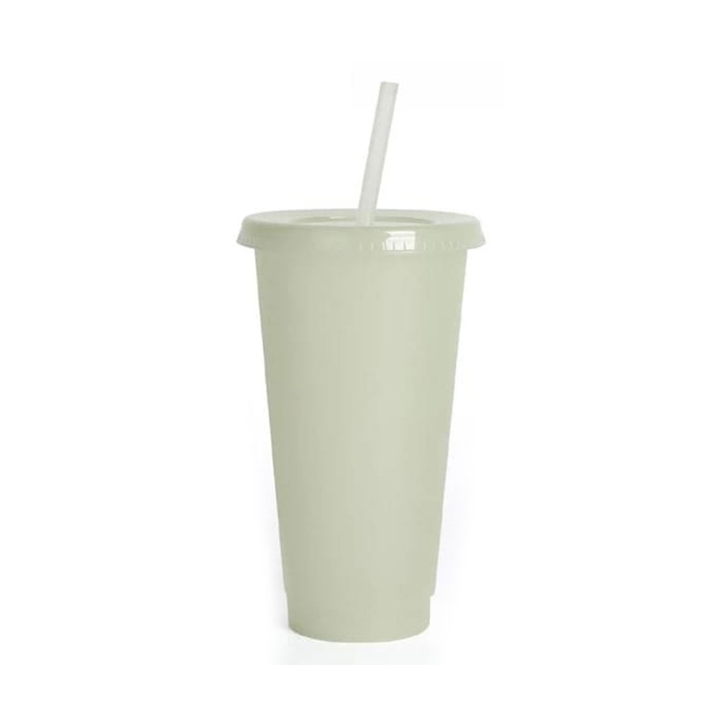 [P285980] vaso, plástico, verde, 600 ml , brilla en la oscuridad