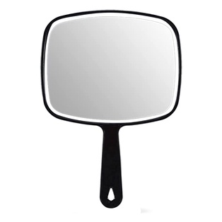 espejo, plástico, negro,  nd, de mano