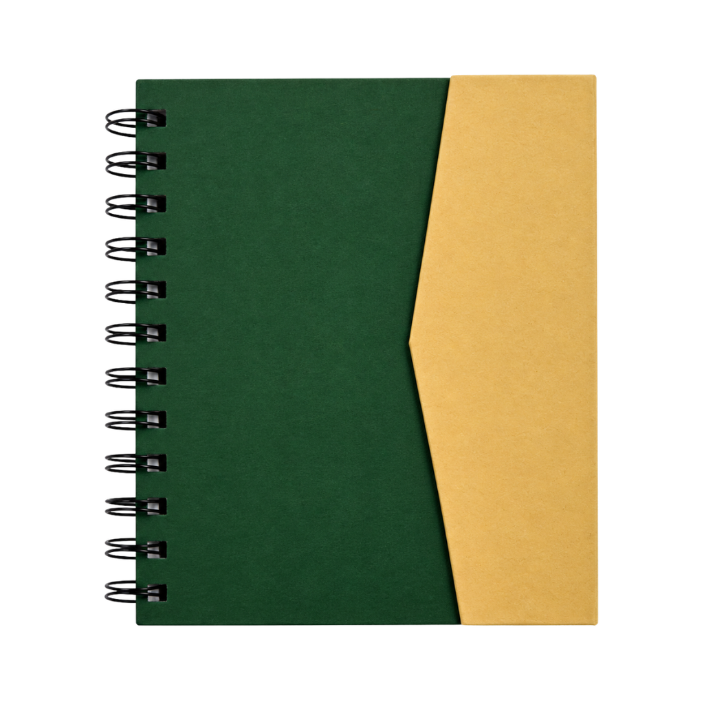 [P286010] libretas, ecologica de carton, verde, 16*12.5 cm ecologica , note 70 paginas e iman en la tapa