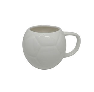 taza, cerámica, blanco, 350 ml , diseño y forma de pelota
