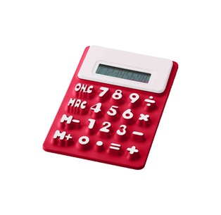 calculadora flexible rojo