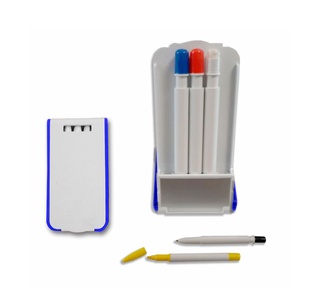 posa celular, plástico, azul, 6.2*11.8*1.4 centimetros, con marcadores