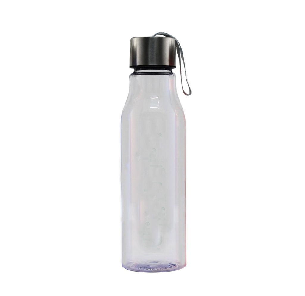 [P250648] pachones, plástico, transparente, 650 mililitro, Andrómeda con tapadera de aluminio y agarrador