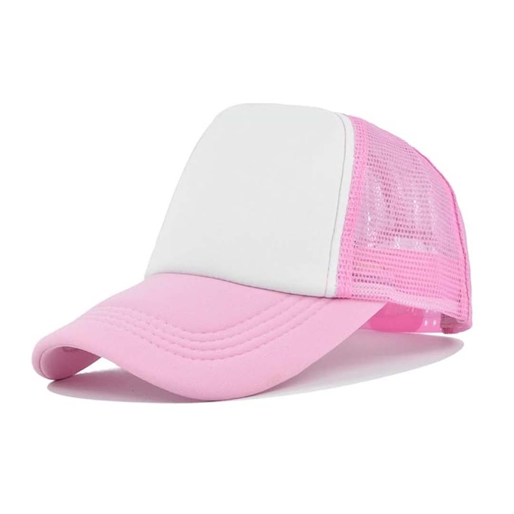 [P285956] gorras para sublimar, cuerpo de malla, rosado, cierre plastico , ,