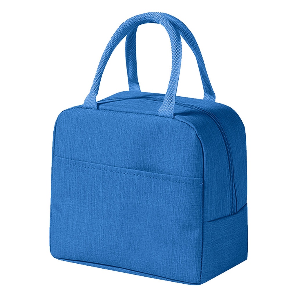 [P251153] lonchera, oxford, azul, 23*14*20 centimetros, ice de mano interior aluminizado