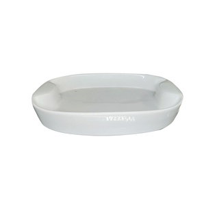 pirex, cerámica, blanco, 9 pulgadas, ovalado