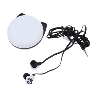 caja redonda, plástico, negro, 6 cm con orejas de , gato y cable 1.2 m