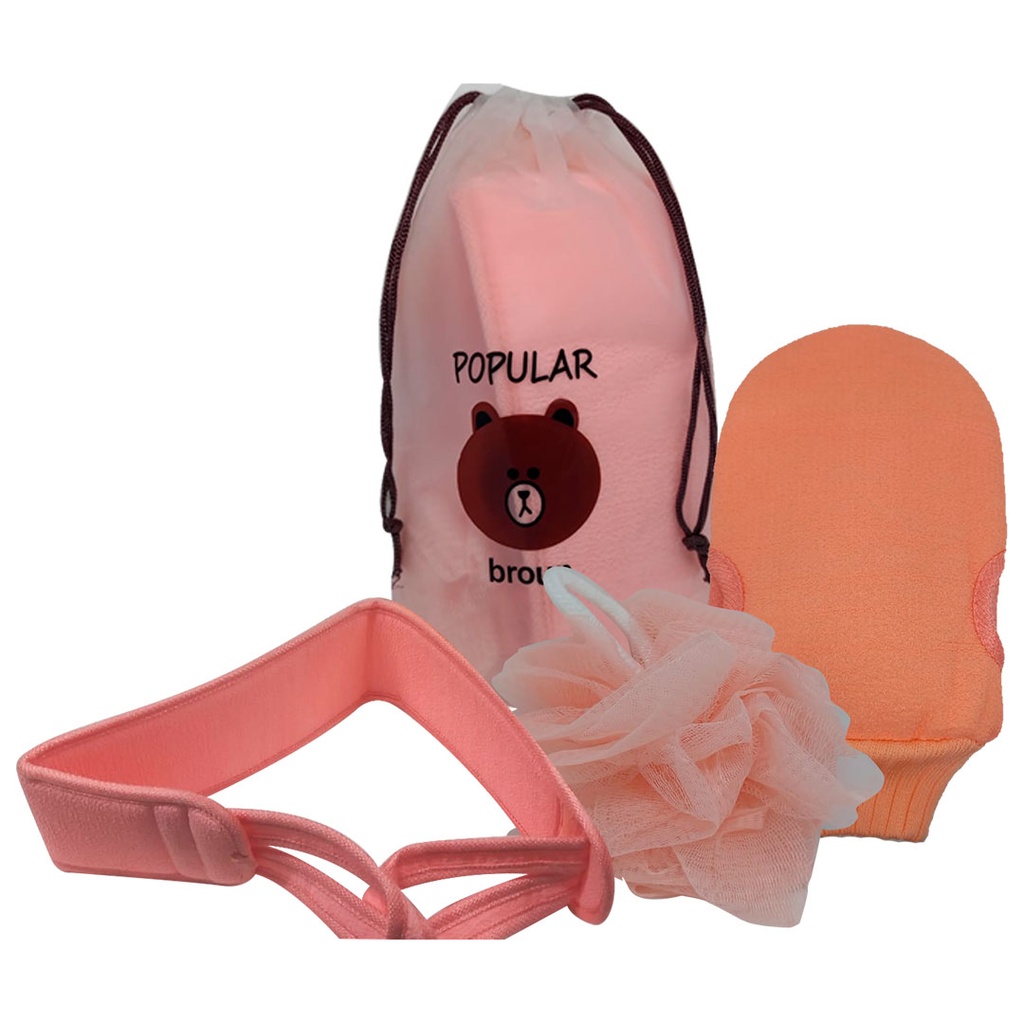 [B665188] set, plástico, rosado,  nd, esponjas para baño