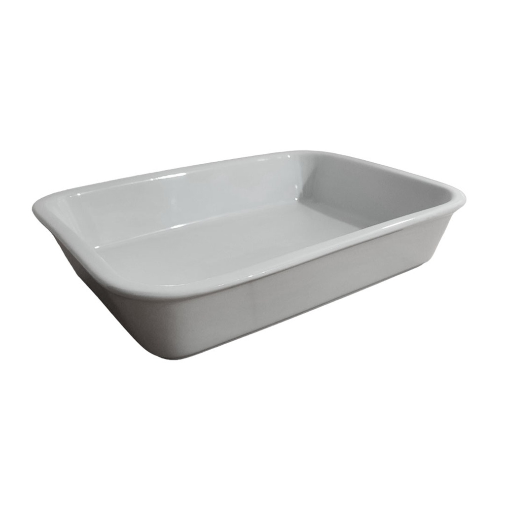 [H522242] cacerola, cerámica, blanco, 9.5 pulgadas, cuadrada