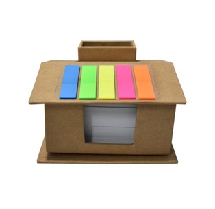 cubo, papel, color natural, 11.5*10*7.5 centimetros, con notas adhesivas