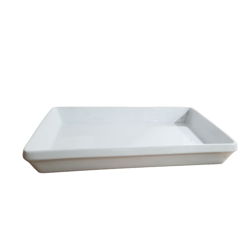 [H522244] bandeja, cerámica, blanco, 11.5 pulgadas, cuadrada