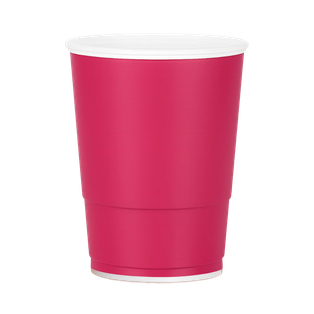 tazas termicas, plástico, rosado, 600 mililitro, con tapa blanca