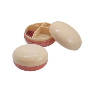pastillero, plástico, surtido, 7.5*4 cm centimetros, redondo 7.5*4 cm. de 7 espacios