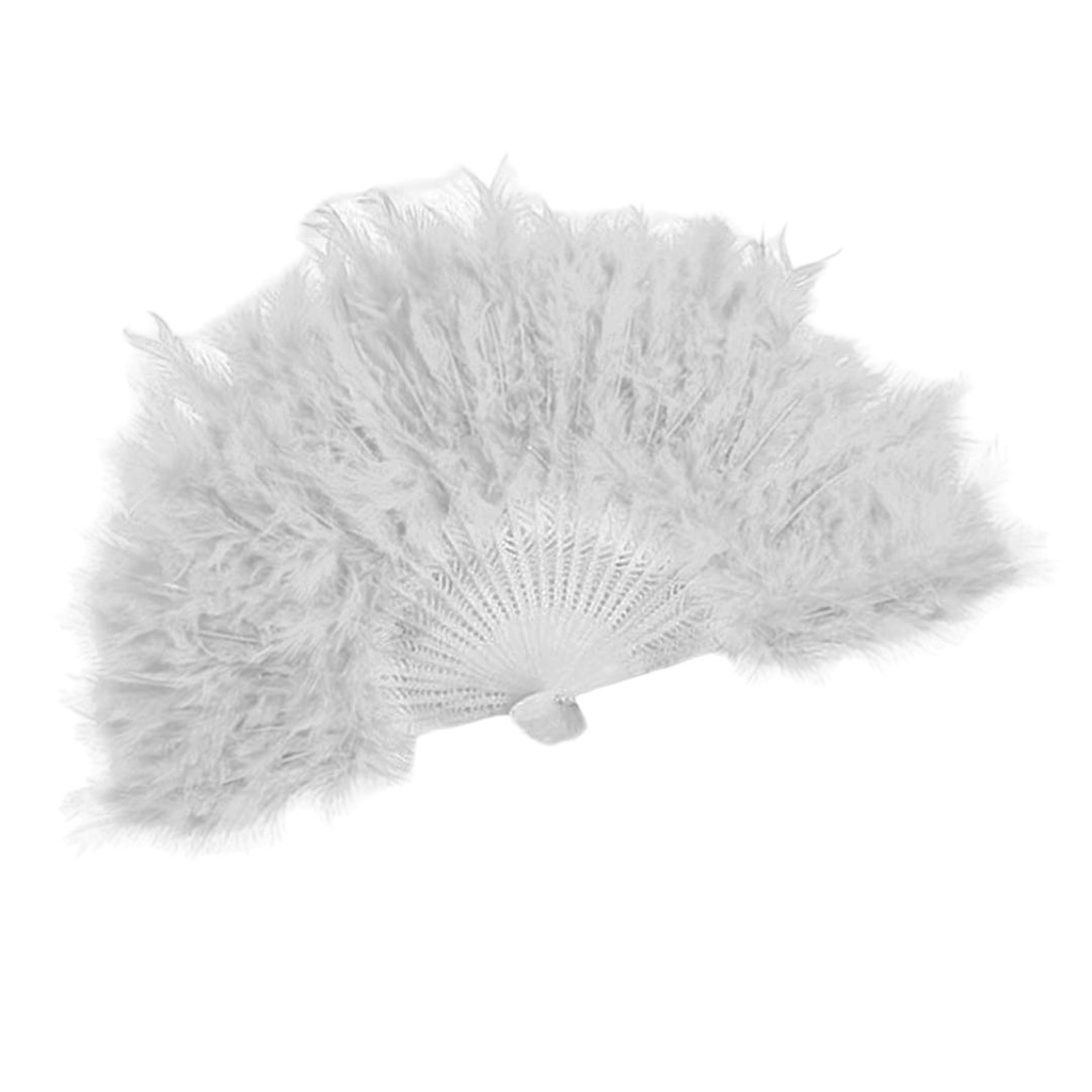 [F441124] nd, , blanco,  , abanico de plumas