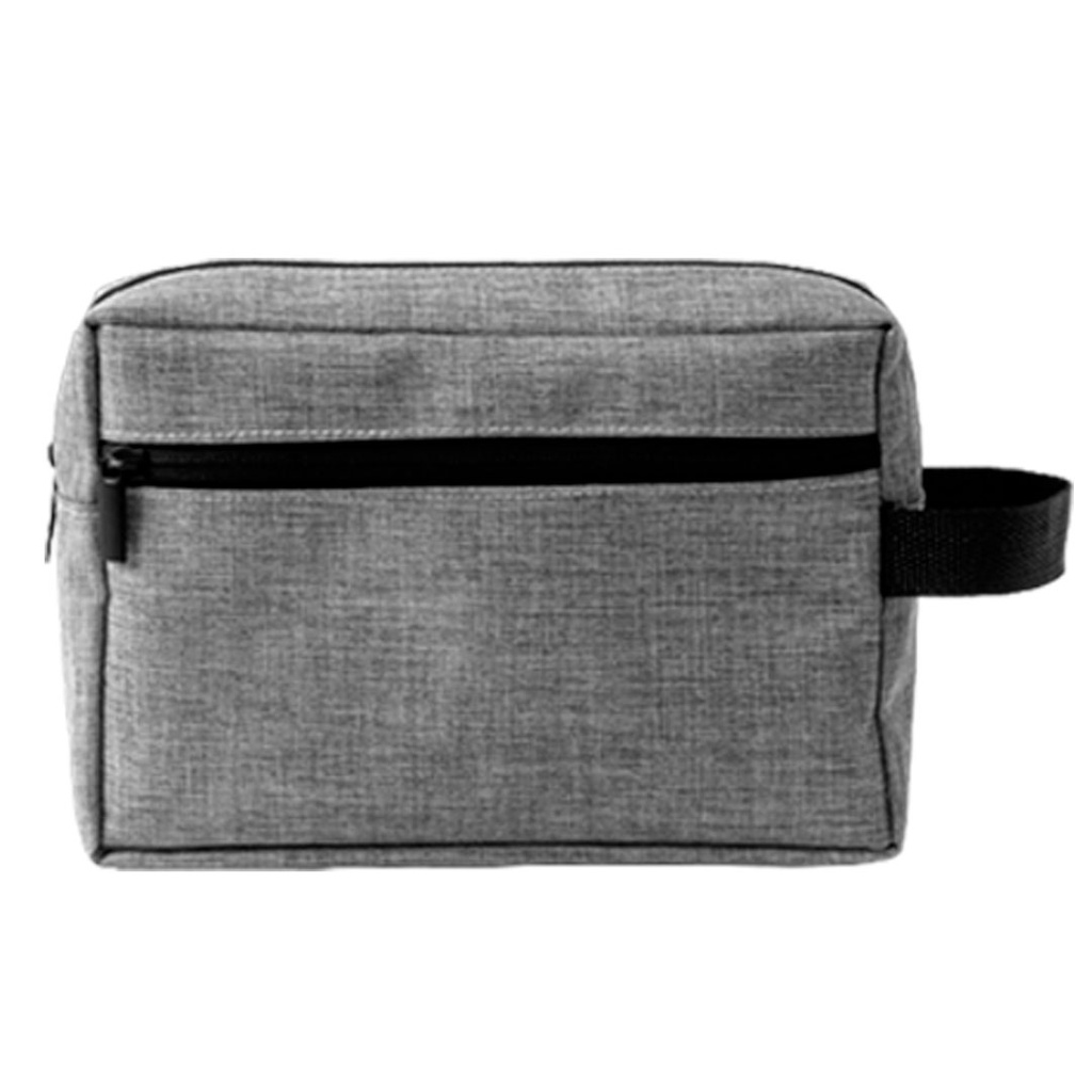 [B662103] cosmetiquera, , gris, 15*22*7 tela oxford , primavera rectangualar
