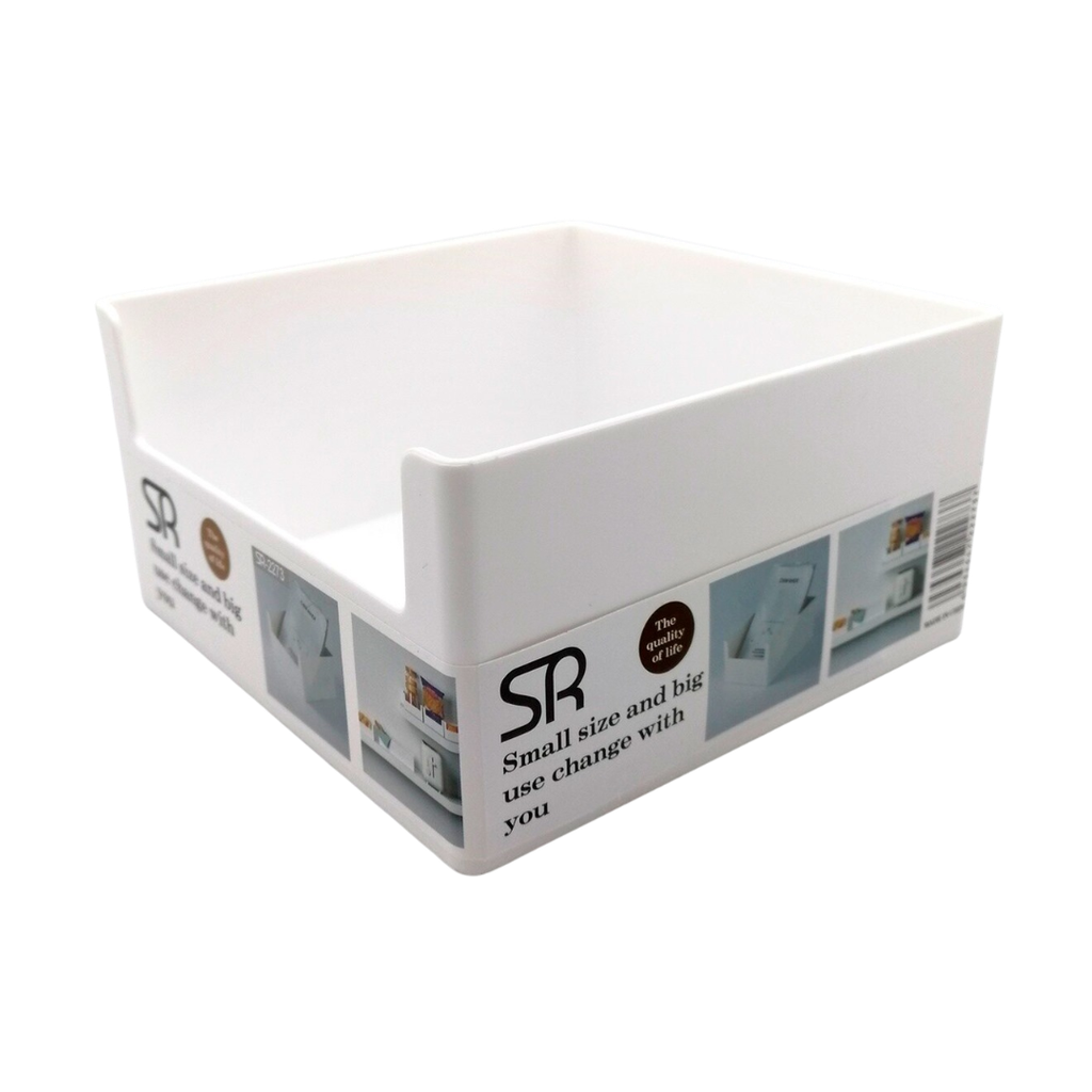 [P240748] organizador de escritorio, plástico, blanco, 14*14*7.5 centimetros,