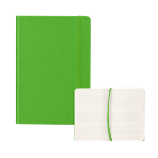 LIBRETA, PU, VERDE CLARO, 13.5*20.5 cm, Frem hojas con líneas