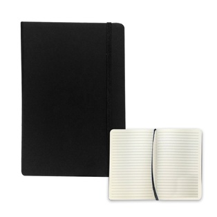 LIBRETA, PU, NEGRO, 21*14*1.25 cm, Frem de líneas con carátula gruesa