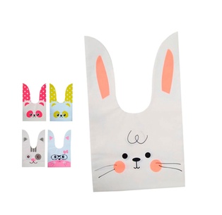 bolsa, polipropileno, personalizado, 13.5*22 centimetros, sorpresa con diseño de conejos