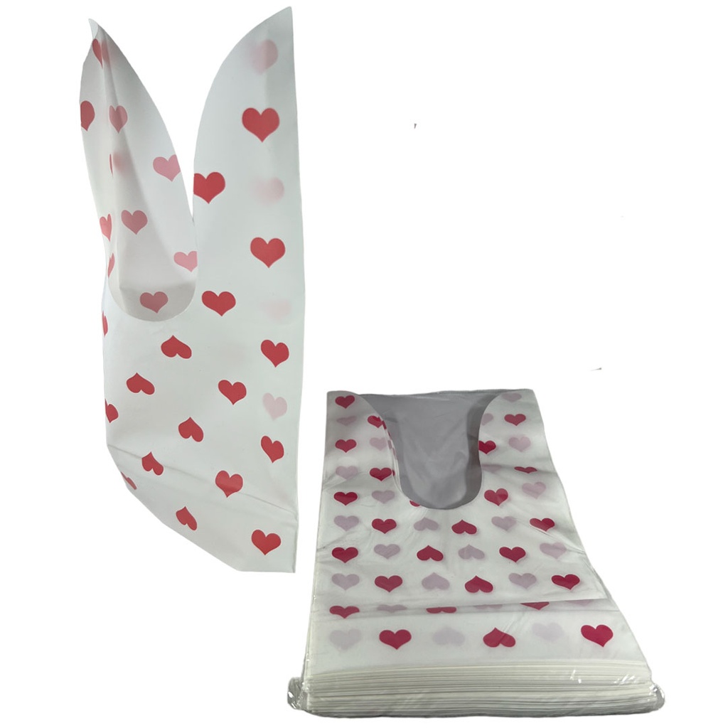 [F440642] bolsa, polipropileno, personalizado, 3.5*22 centimetros, sorpresa con diseño corazones