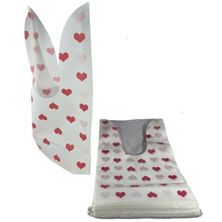 bolsa, polipropileno, personalizado, 3.5*22 centimetros, sorpresa con diseño corazones