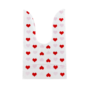 bolsa, polipropileno, personalizado, 3.5*22 centimetros, sorpresa con diseño corazones