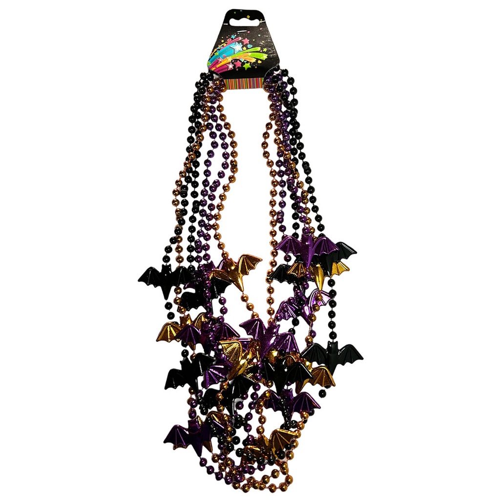 [F441286] set de 6 collares, plástico, , 84 centimetros, de murcielagos
