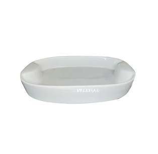 pirex, cerámica, blanco, 10.5 pulgadas, ovalado