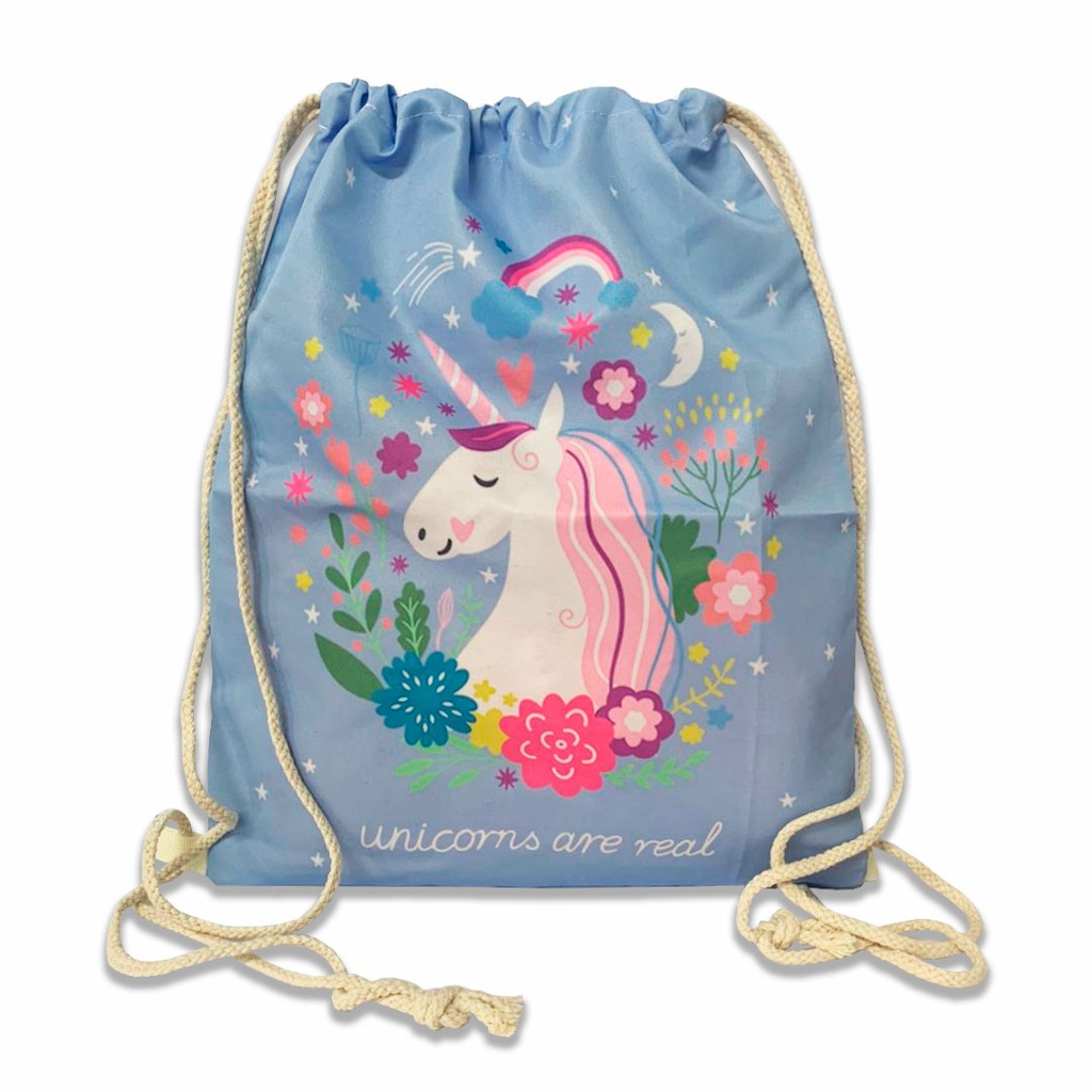 [B660596] sport bag unicornios de algodón, 38*32cm,