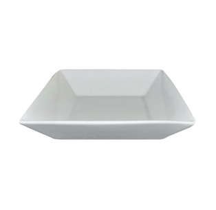 tazon, cerámica, blanco, 8.5 pulgadas, cuadrado