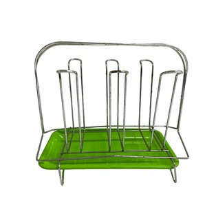 rack, acero inoxidable, verde, 14*23*17 centimetros, para vasos