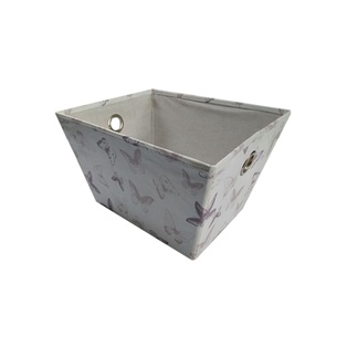caja organizadora, tela, estampado, 30*30 centimetros, mariposa