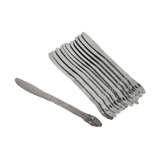 cuchillo, acero inoxidable, plateado,  nd, docena