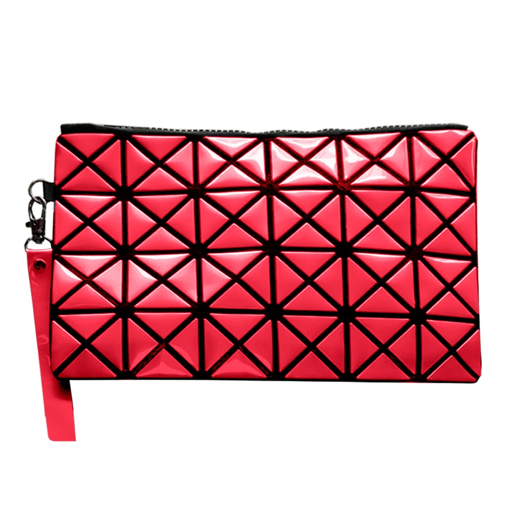 [B665663] bolsa cuadriculada color rojo 24*16cm