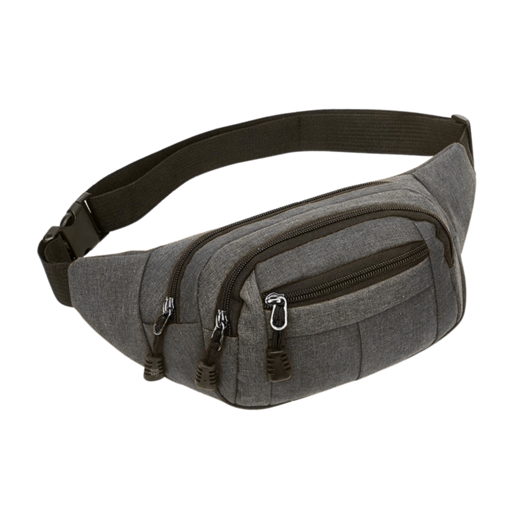 [P251117] cangurera, oxford, , 28*10*14 centimetros, gris claro