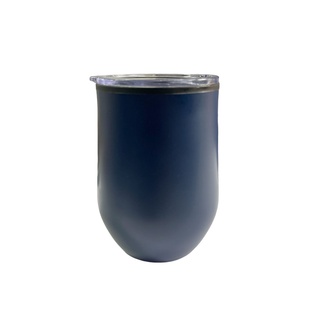 vaso vinero, acero inoxidable, , 360 ml azul mate, doble pared de plástico interior 8.9*8.9*12.4