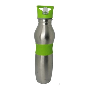 pachones, acero inoxidable, plateado, 750 mililitro, con agarrador verde