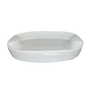 pirex, cerámica, blanco, 12.25 pulgadas, ovalado