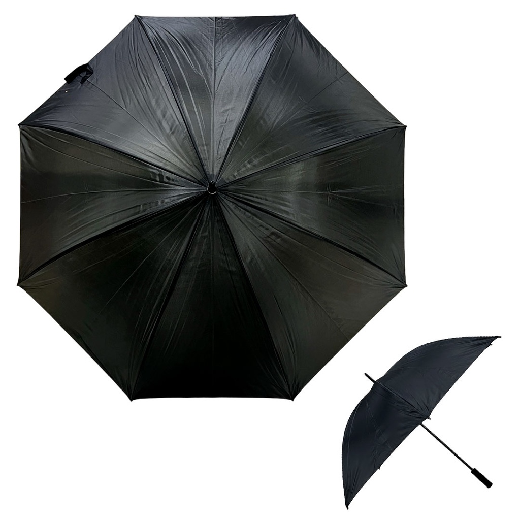 [P250009] sombrillas, poliester, negro,  nd, estructura plateada