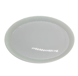 pirex, cerámica, blanco, 15 pulgadas, ovalado