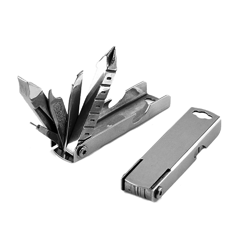 [H950370] herramienta, acero inoxidable, plateado, 5.9*1.5 centimetros, multifunciones de bolsillo
