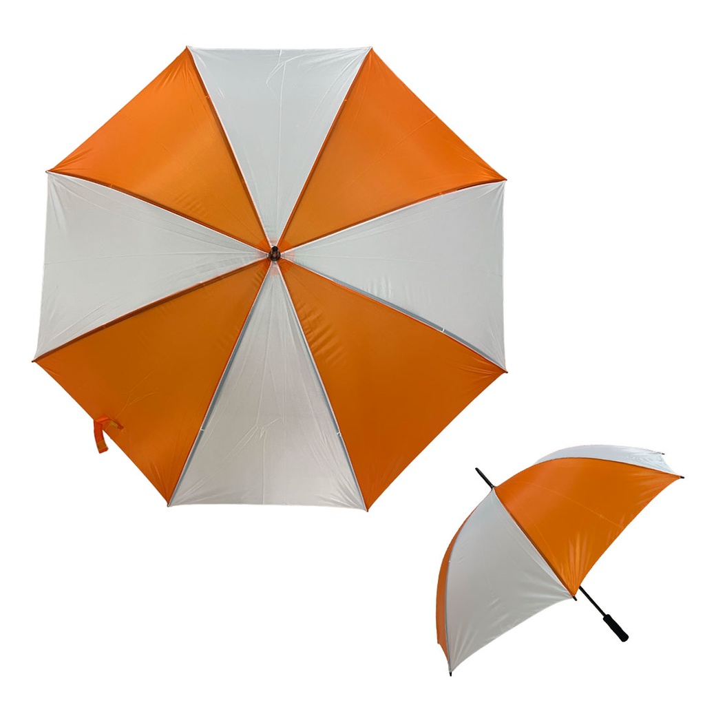 [P250702] sombrillas, poliester, anaranjado, 122*140 centimetros, combinada con blanco, small