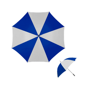 sombrillas, poliester, azul marino, 122*140 centimetros, combinada con blanco, small