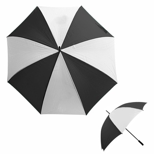 sombrillas, poliester, negro, 129*152 centimetros, combinada con blanco