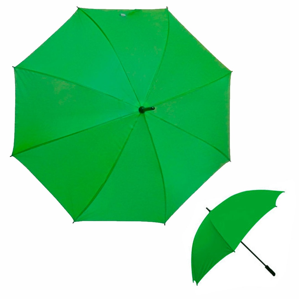 [P250064] sombrillas, poliester, verde, 129*152 centimetros, liso