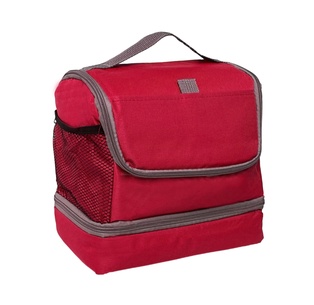 lonchera, oxford, rojo, 25*17*25 centimetros, stone doble compartimiento